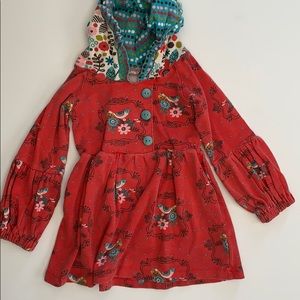 Jelly the Pug hooded dress for girls 6X